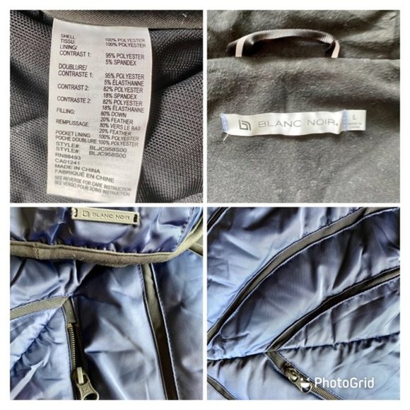 Blanc Noir Mesh Inset Puffer Down Vest - Picture 11 of 16